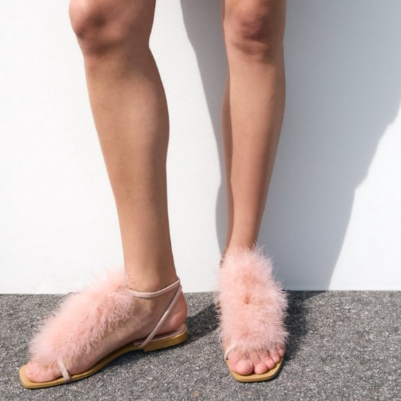 Zara Feather Sandals - Picture 3 of 7